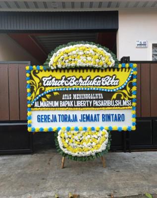 Papan Bunga Duka di Muktiharjo Lor